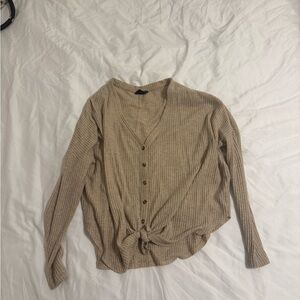 Out from Under Button-Up Knit Sweater